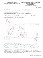 Đề thi HSG Toán 12 năm 2018 – 2019 cụm trường THPT huyện Yên Dũng – Bắc Giang