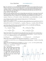 Bài tập trắc nghiệm về dao động cơ có đáp án