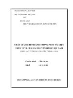 CHẤT LƯỢNG HÌNH ẢNH TRONG PHIM TÀI LIỆU TRÊN VTV1 CỦA ĐÀI TRUYỀN HÌNH VIỆT NAM