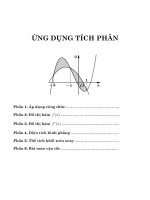 Câu hỏi vận dụng cao có giải chi tiết chuyên đề ứng dụng của tích phân 