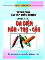 Tuyển chọn bài tập trắc nghiệm chuyên đề nón trụ cầu giải chi tiết ôn thi THPT QG 2019 