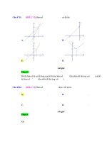 nhận dạng BBT, hàm số và đồ thị hàm số (nhiều công thức)   muc do 2 