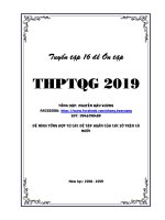 16 đề THPTQG môn toán 2019 từ các sở GD và đt (tập HUẤN của các SGD TRÊN cả nước có đáp án CHI TIẾT)