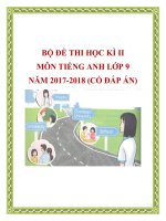 Bộ đề thi học kì 2 môn tiếng anh lớp 9 năm 2018 ( có đáp án)