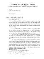 CHUYÊN ĐỀ: TIN HỌC VÀ XÃ HỘI