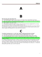 PHÁT TRIỂN KỸ NĂNG CÁ NHÂN - PDS101 - NGÂN HÀNG CÂU HỎI TRẮC NGHIỆM  TOPICA