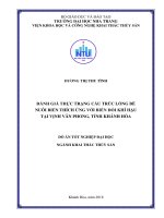 Đánh giá thực trạng cấu trúc lồng bè nuôi biển thích ứng với biến đổi khí hậu tại vịnh vân phong, tỉnh khánh hòa 