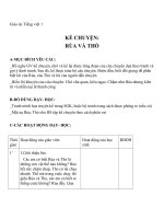 Giáo án Tiếng Việt 1 chủ điểm 1: Kể chuyện Rùa và thỏ