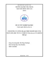 Ảnh hưởng của nồng độ, ph, nhiệt độ đến khả năng trung hòa độc tố của vi khuẩn vibrio harveyi của kháng thể igy 