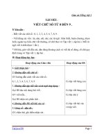 Giáo án Tiếng Việt 1 chủ điểm 12: Viết chữ số 0 1 2 3 4 5 6 7 8 9