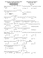 Đề thi học kì 1 khối 12 trường THPT hồng ngự 2   đồng tháp