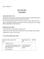 Giáo án Tiếng Việt 1 chủ điểm 3: Kể chuyện Trí khôn