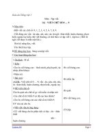 Giáo án Tiếng Việt 1 chủ điểm 12: Viết chữ số 0 1 2 3 4 5 6 7 8 9