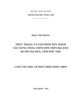 Thực trạng và giải pháp đẩy mạnh xây dựng nông thôn mới trên địa bàn huyện hạ hòa, tỉnh phú thọ 