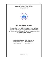 Ảnh hưởng của những nhân tố cấu thành giá trị tài sản thương hiệu đến ý định mua mỹ phẩm chăm sóc da hàn quốc tại thị trường thành phố nha trang 
