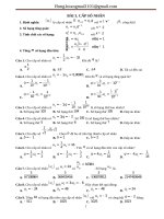 Trắc nghiệm cấp số nhân