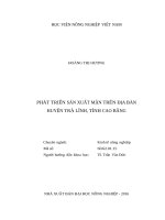 Phát triển sản xuất mận trên địa bàn huyện trà lĩnh, tỉnh cao bằng 