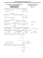 Đề thi học kì 1 khối 12 trường THPT hòa bình đồng tháp