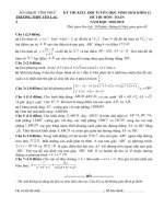 Đề thi và đáp án tuyển chọn đội tuyển HSG Toán 12 năm 2018 – 2019 trường Yên Lạc 2 – Vĩnh Phúc