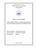 Trách nhiệm xã hội của doanh nghiệp đối với người lao động tại trung tâm TMDV du lịch isena 