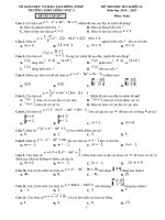 Đề thi học kì 1 lớp 12 trường THPT hồng ngự 3 đồng tháp