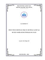 Phân tích chuỗi giá trị cây bưởi da xanh tại huyện nghĩa hành, tỉnh quảng ngãi 