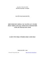 Biện pháp huy động các nguồn lực xã hội phát triển giáo dục mầm non ở thành phố uông bí tỉnh quảng ninh 