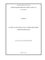 Cấu trúc và ngữ nghĩa của từ láy trong tiếng trung (liên hệ với tiếng việt)