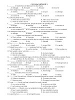 Bài Tập Trắc Nghiệm Mệnh Đề trong tiếng Anh