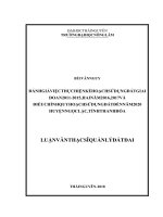Đánh giá việc thực hiện kế hoạch sử dụng đất giai đoạn 2011 – 2015, hai năm 2016, 2017 và điều chỉnh quy hoạch sử dụng đất đến năm 2020 huyện ngọc lặc, tỉnh thanh hóa 