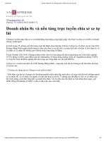 Doanh nhân 8x và nền tảng trực tuyến chia sẻ xe tự lái