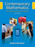 contemporary mathematics for business and consumers 5th edition BD