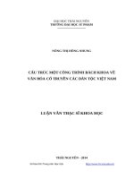 Cấu trúc một công trình bách khoa về văn hóa cổ truyền các dân tộc việt nam 