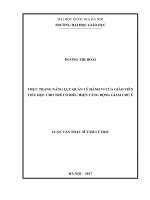 Thực trạng năng lực quản lý hành vi của giáo viên tiểu học cho trẻ có biểu hiện tăng động giảm chú ý