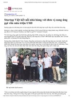 Startup việt kết nối nhà hàng với đơn vị cung ứng gọi vốn nửa triệu USD