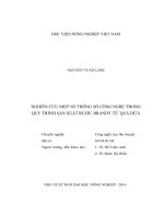 Nghiên cứu một số thông số công nghệ trong quy trình sản xuất rượu brandy từ quả dứa 