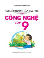 Tài liệu hướng dẫn dạy học môn công nghệ lớp 9