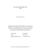 Nghiên cứu thiết kế hệ thống đo và giám sát nhiệt độ, độ ẩm không dây ứng dụng trong các kho bảo quản nông sản dạng hạt 