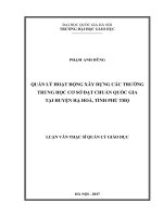 Quản lý hoạt động xây dựng các trường trung học cơ sở đạt chuẩn quốc gia tại huyện hạ hoà tỉnh phú thọ 