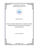 Đánh giá nghèo theo tiếp cận nghèo đa chiều 