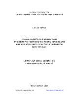 Nâng cao hiệu quả kinh doanh bảo hiểm phi nhân thọ tại phòng kinh doanh khu vực vĩnh phúc của công ty bảo hiểm BIDV tây bắc 