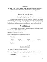 SỬ DỤNG CÁC KĨ THUẬT DẠY HỌC TÍCH CỰC TRONG MÔN TOÁN  THEO ĐỊNH HƯỚNG PHÁT TRIỂN NĂNG LỰC HỌC SINH