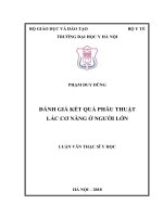 Đánh giá kết quả phẫu thuật lác cơ năng ở người lớn  