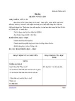 Giáo án Tiếng Việt 1 chủ điểm 4: Tập đọc Quyển vở của em