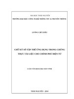 Chữ ký số tập thể ứng dụng trong chứng thực tài liệu cho chính phủ điện tử 