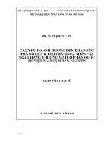 Các yếu tố ảnh hưởng đến khả năng trả nợ của khách hàng cá nhân tại ngân hàng thương mại cổ phần quốc tế việt nam cụm tây nguyên 