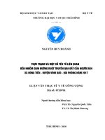 Thực trạng và một số yếu tố liên quan đến nhiễm giun đường ruột truyền qua đất của người dân xã hùng tiến   huyện vĩnh bảo   hải phòng năm 2017  