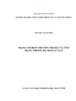 Mạng nơ ron truyền thẳng và ứng dụng trong dự báo lũ lụt 