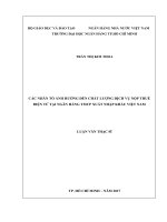 Các nhân tố ảnh hưởng đến chất lượng dịch vụ nộp thuế điện tử tại ngân hàng TMCP xuất nhập khẩu việt nam  