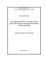 Các biện pháp nâng cao chất lượng điện năng trong lưới điện phân phối huyện phú bình 